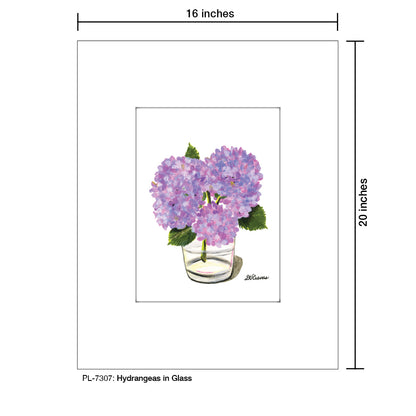 Hydrangeas In Glass, Print (#7307) - Printed Canvas