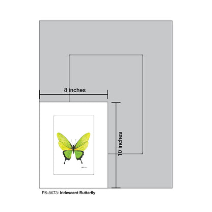 Iridescent Butterfly, Print (#8673D), Print Matted, www.printedcanvas.com