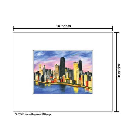 John Hancock, Chicago, Print (#7362) - Printed Canvas