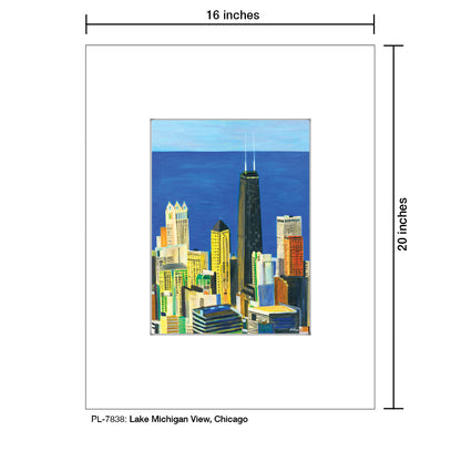 Lake Michigan View, Chicago, Print (#7838) - Printed Canvas