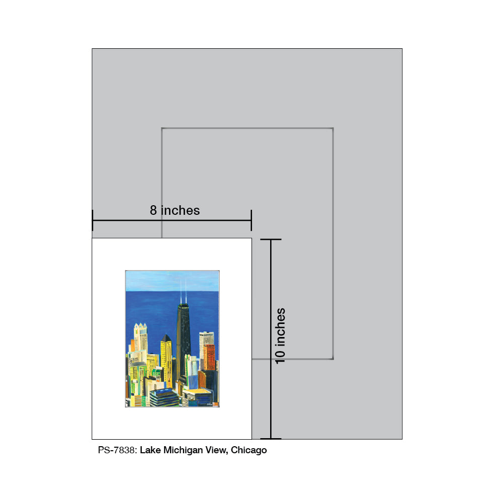 Lake Michigan View, Chicago, Print (#7838) - Printed Canvas
