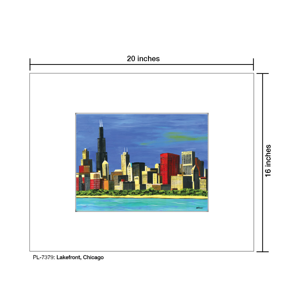 Lakefront, Chicago, Print (#7379) - Printed Canvas