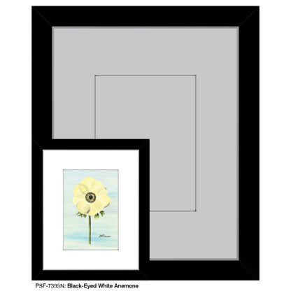 Black-Eyed White Anemone, Print (#7395N) - Printed Canvas