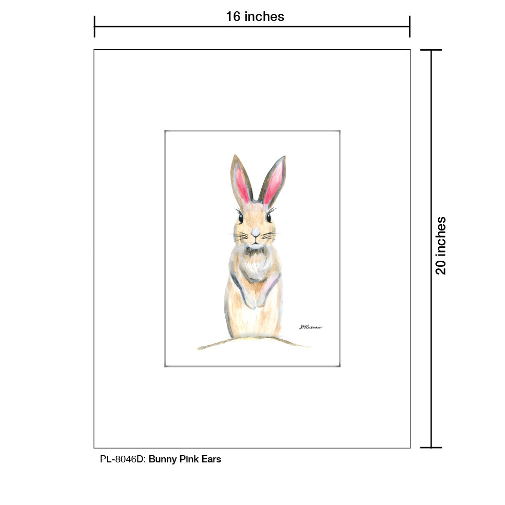 Bunny Pink Ears, Print (#8046D), Printe Matted, www.printedcanvas.com