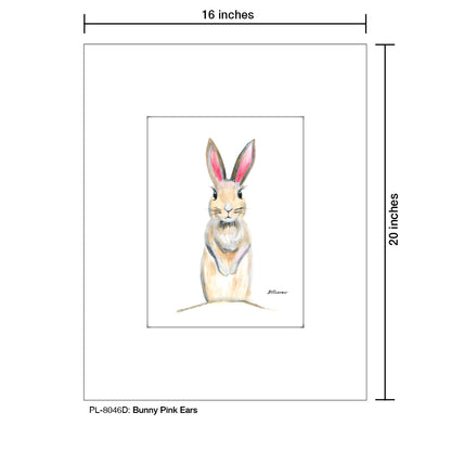 Bunny Pink Ears, Print (#8046D), Printe Matted, www.printedcanvas.com