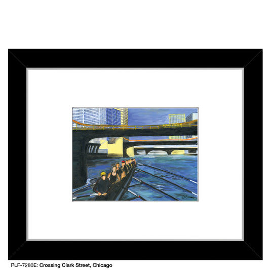 Crossing Clark Street, Chicago, Print (#7280E) - Printed Canvas