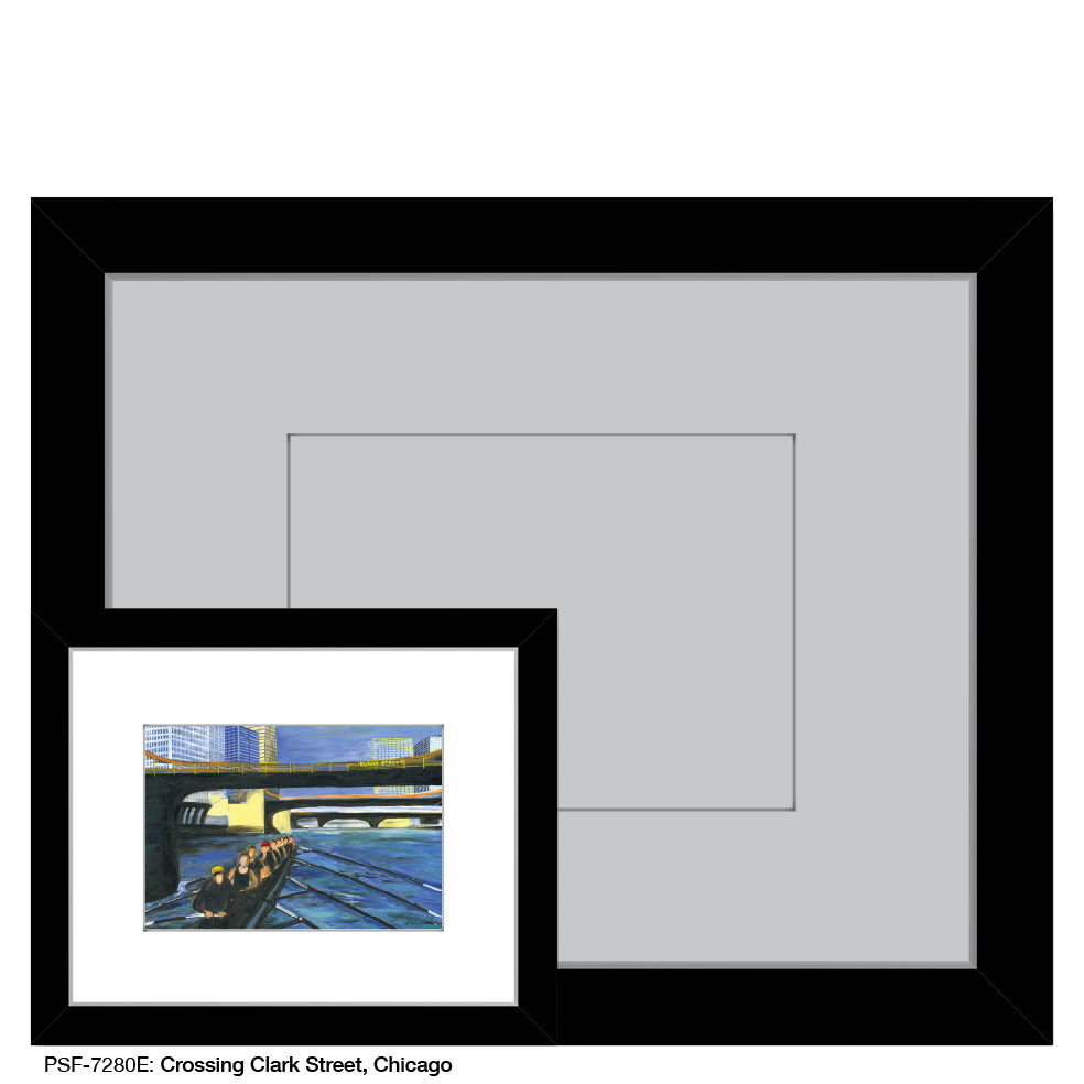 Crossing Clark Street, Chicago, Print (#7280E) - Printed Canvas