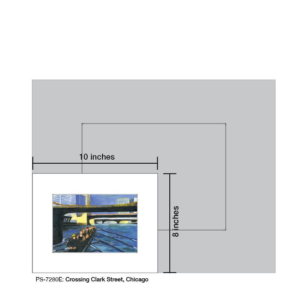 Crossing Clark Street, Chicago, Print (#7280E) - Printed Canvas