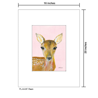 Fawn, Print (#8449F), Printe Matted, www.printedcanvas.com