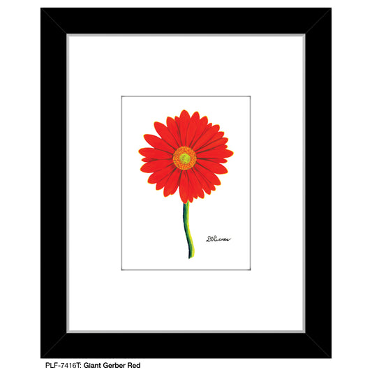 Giant Gerber Red, Print (#7416T) - Printed Canvas