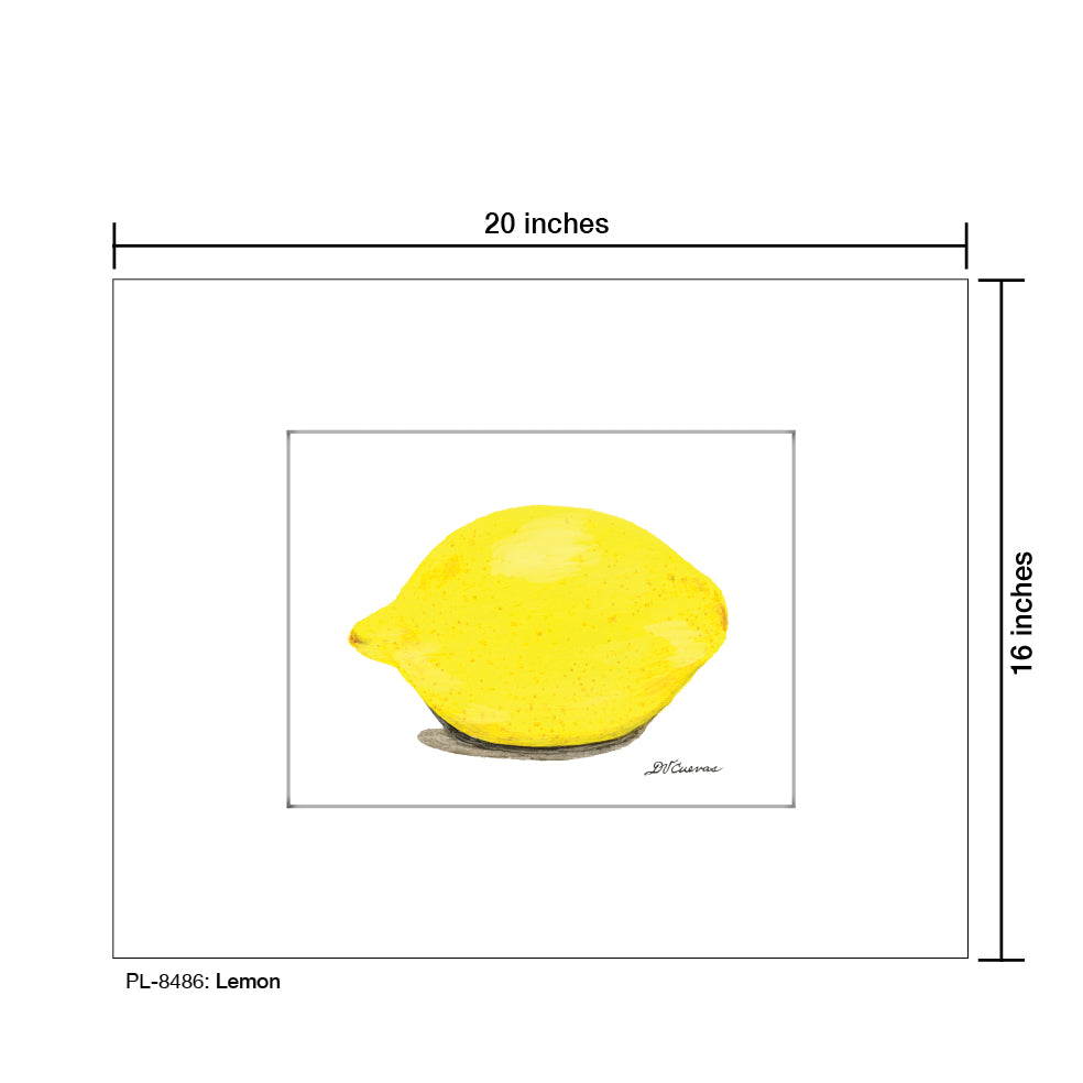 Lemon, Print (#8486A), Printe Matted, www.printedcanvas.com