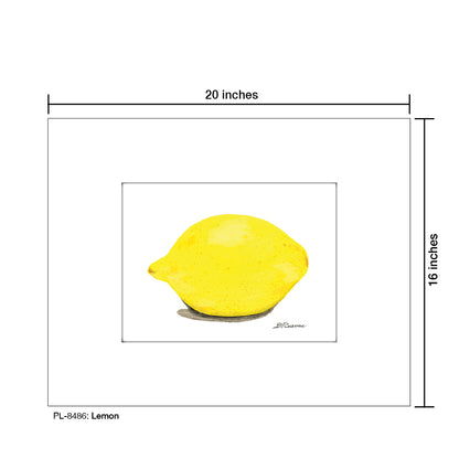 Lemon, Print (#8486A), Printe Matted, www.printedcanvas.com