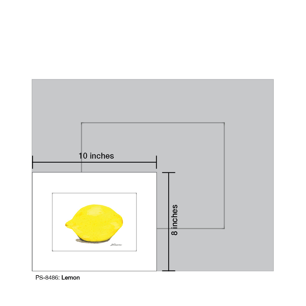 Lemon, Print (#8486A), Print Matted, www.printedcanvas.com