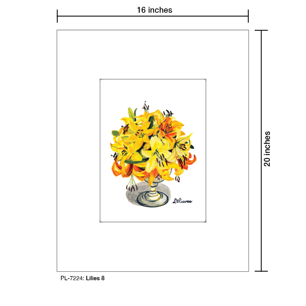 lilies 8, Print (#7224) - Printed Canvas