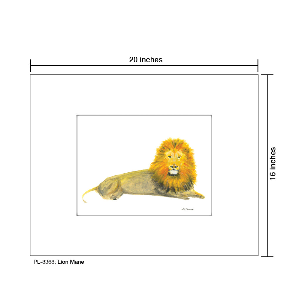 Lion Mane, Print (#8368D), Printe Matted, www.printedcanvas.com