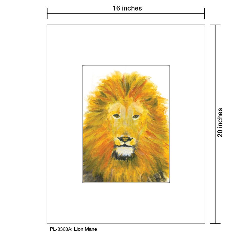 Lion Mane, Print (#8368A), Printe Matted, www.printedcanvas.com