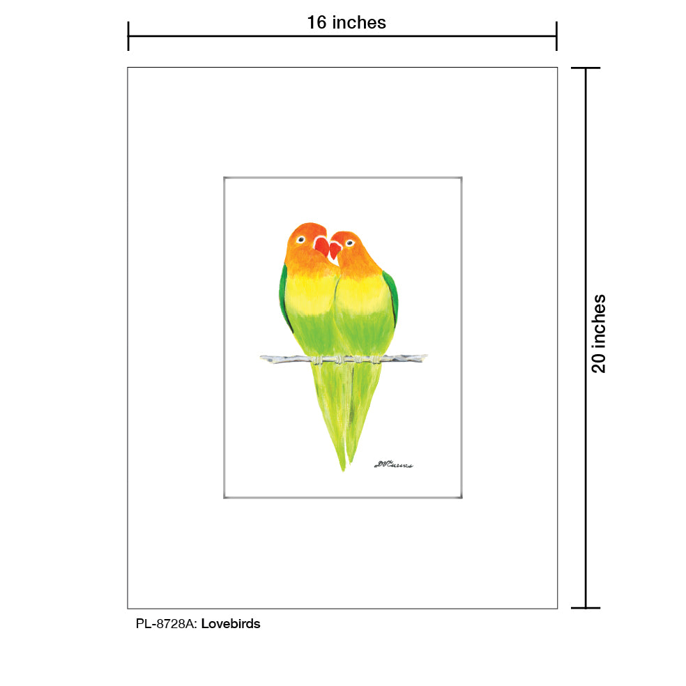 Lovebirds, Print (#8728A), Printe Matted, www.printedcanvas.com