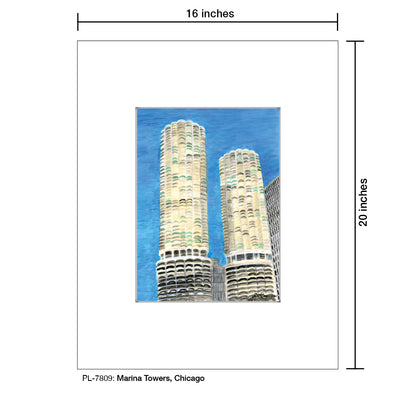 Marina Towers, Chicago, Print (#7809) - Printed Canvas
