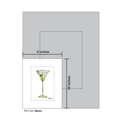 Martini, Print (#7135) - Printed Canvas