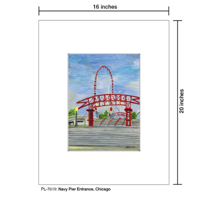 Navy Pier Entrance, Chicago, Print (#7619) - Printed Canvas