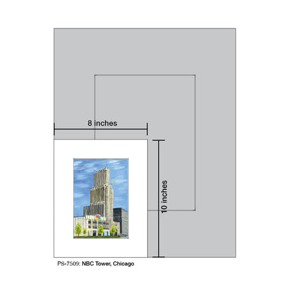 NBC Tower, Chicago, Print (#7509) - Printed Canvas