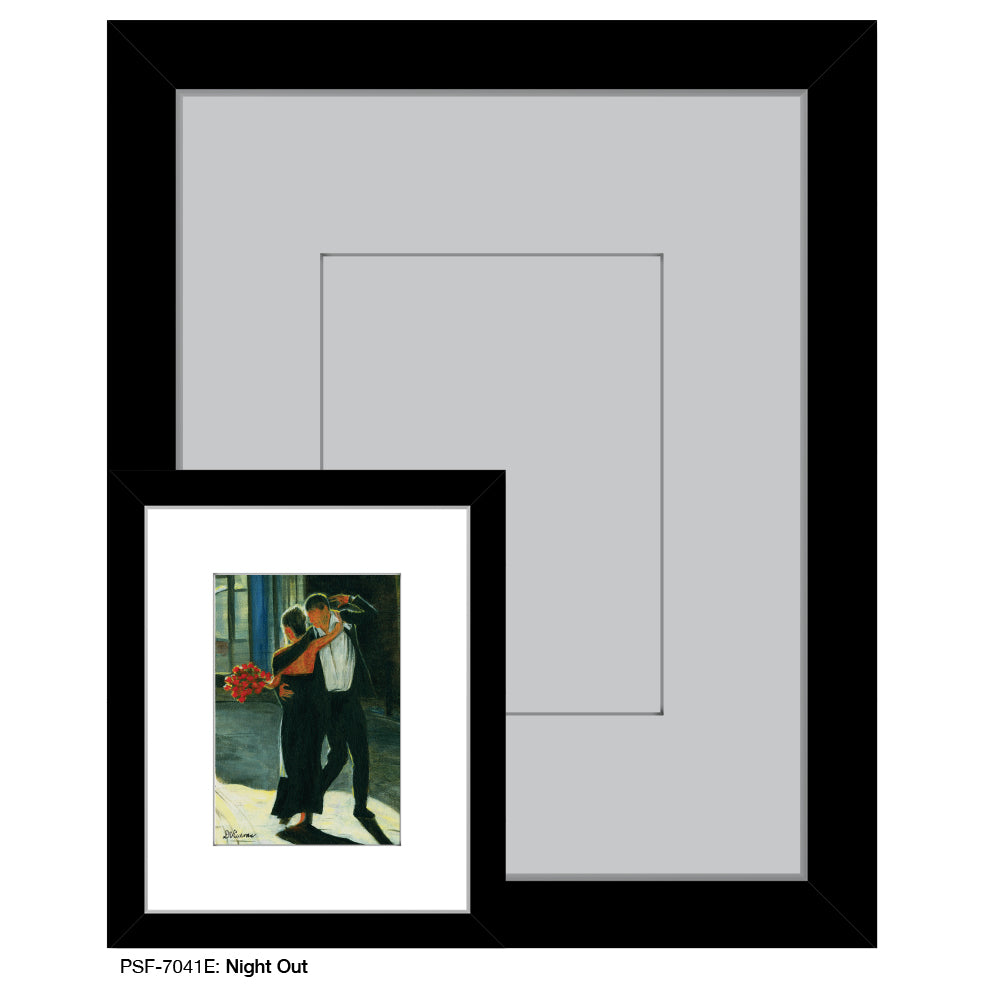 Night Out, Print (#7041E), Print Matted, www.printedcanvas.com