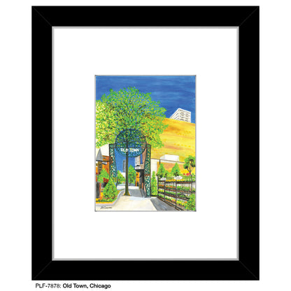 Old Town, Chicago, Print (#7878A), Print Matted, www.printedcanvas.com