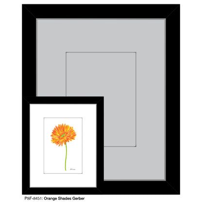 Orange Shades Gerber, Print (#8451A), Print Matted, www.printedcanvas.com