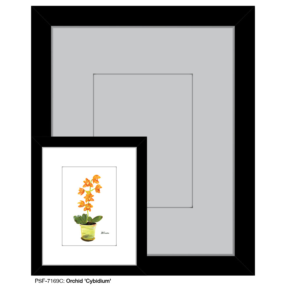 Orchid 'Cybidium', Print (#7169C) - Printed Canvas