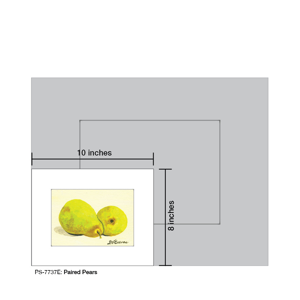 Paired Pears, Print (#7737E), Print Matted, www.printedcanvas.com