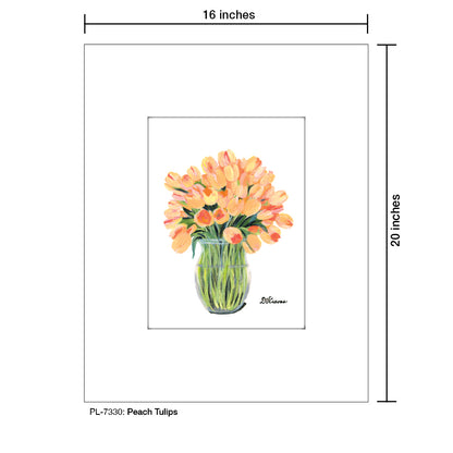 Peach Tulips, Print (#7330) - Printed Canvas