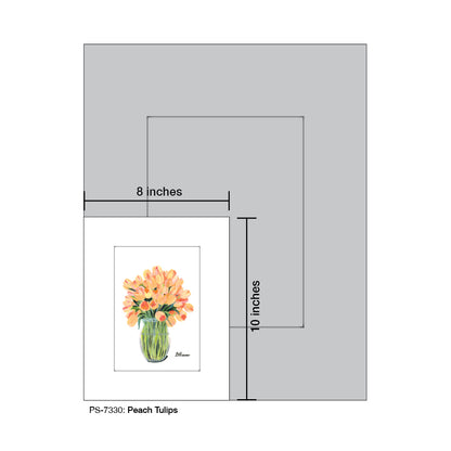 Peach Tulips, Print (#7330) - Printed Canvas