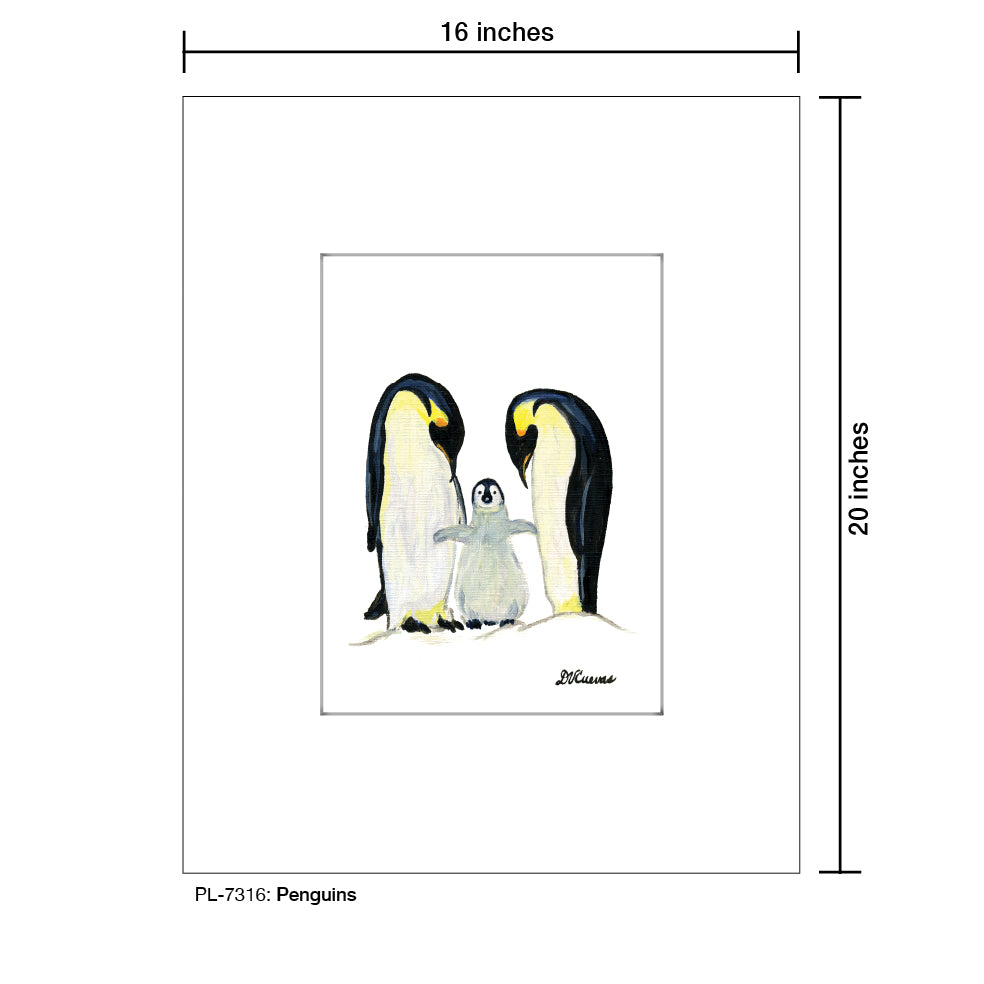 Penguins, Print (#7316) - Printed Canvas