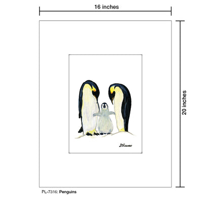 Penguins, Print (#7316) - Printed Canvas
