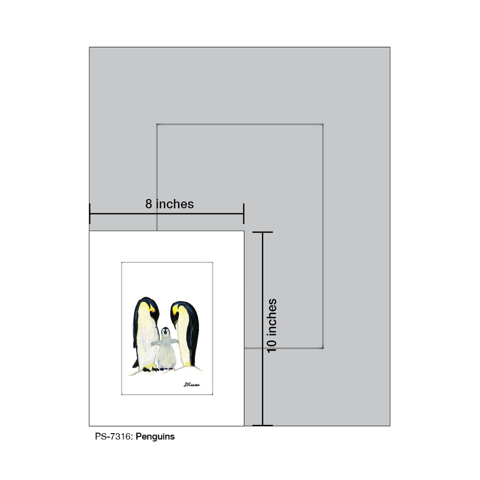 Penguins, Print (#7316) - Printed Canvas