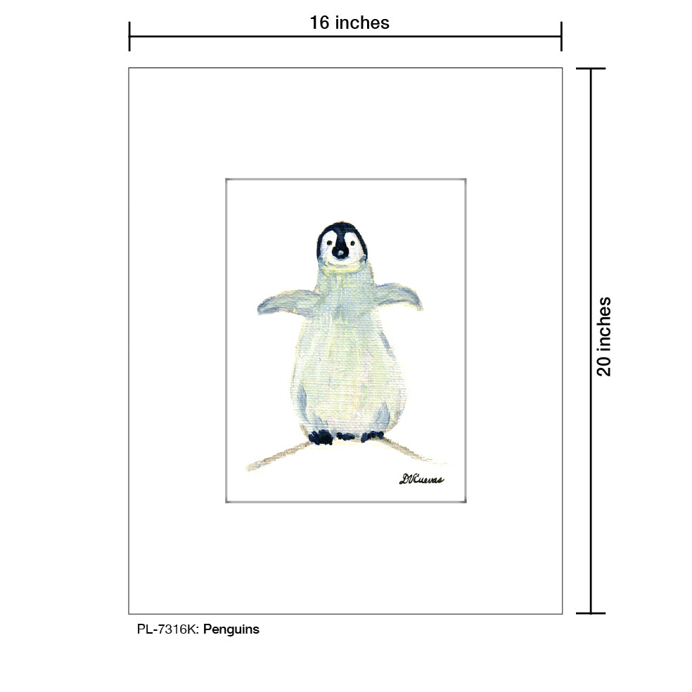 Penguins, Print (#7316K) - Printed Canvas