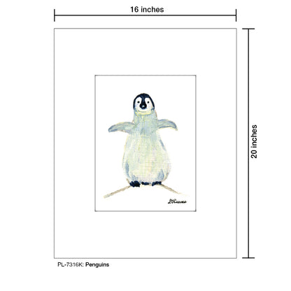 Penguins, Print (#7316K) - Printed Canvas