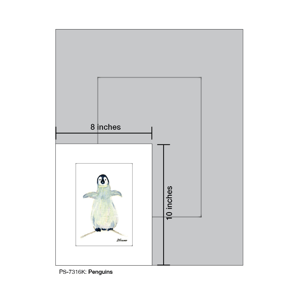Penguins, Print (#7316K) - Printed Canvas