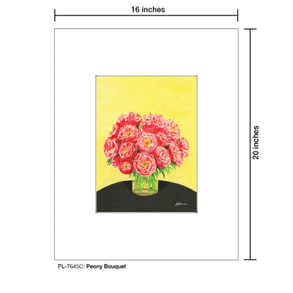 Peony Bouquet, Print (#7645C) - Printed Canvas