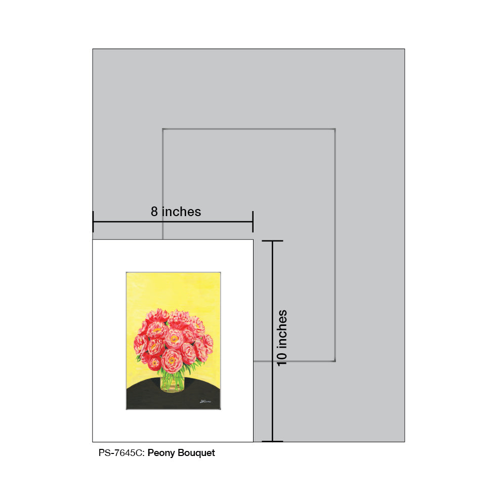 Peony Bouquet, Print (#7645C) - Printed Canvas