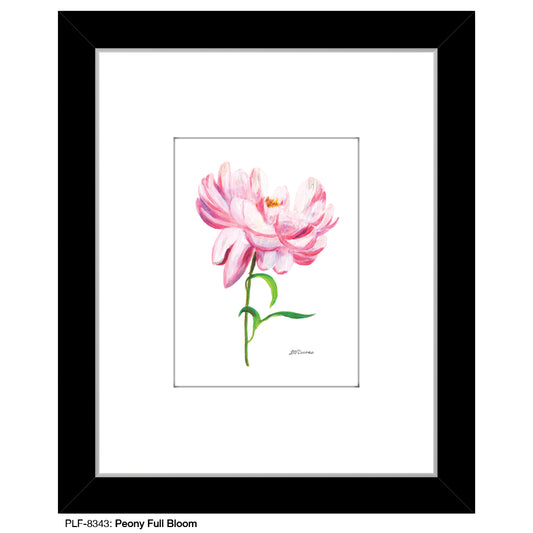 Peony Full Bloom, Print (#8343B), Print Matted, www.printedcanvas.com