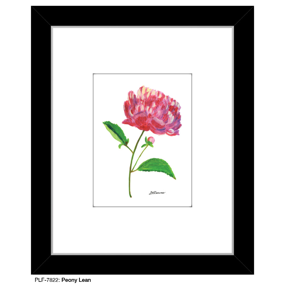 Peony Lean, Print (#7822A), Print Matted, www.printedcanvas.com