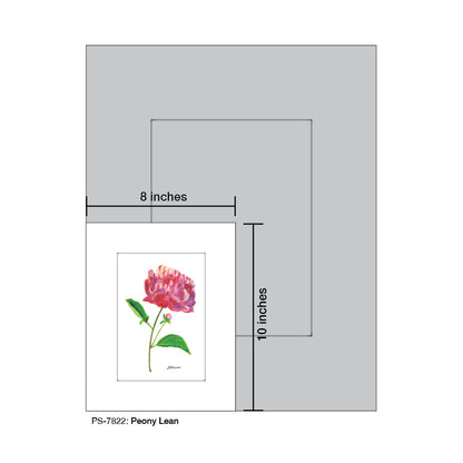 Peony Lean, Print (#7822A), Print Matted, www.printedcanvas.com