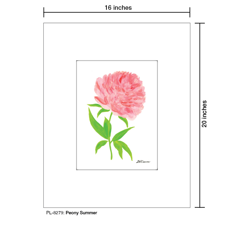 Peony Summer, Print (#8279A), Printe Matted, www.printedcanvas.com