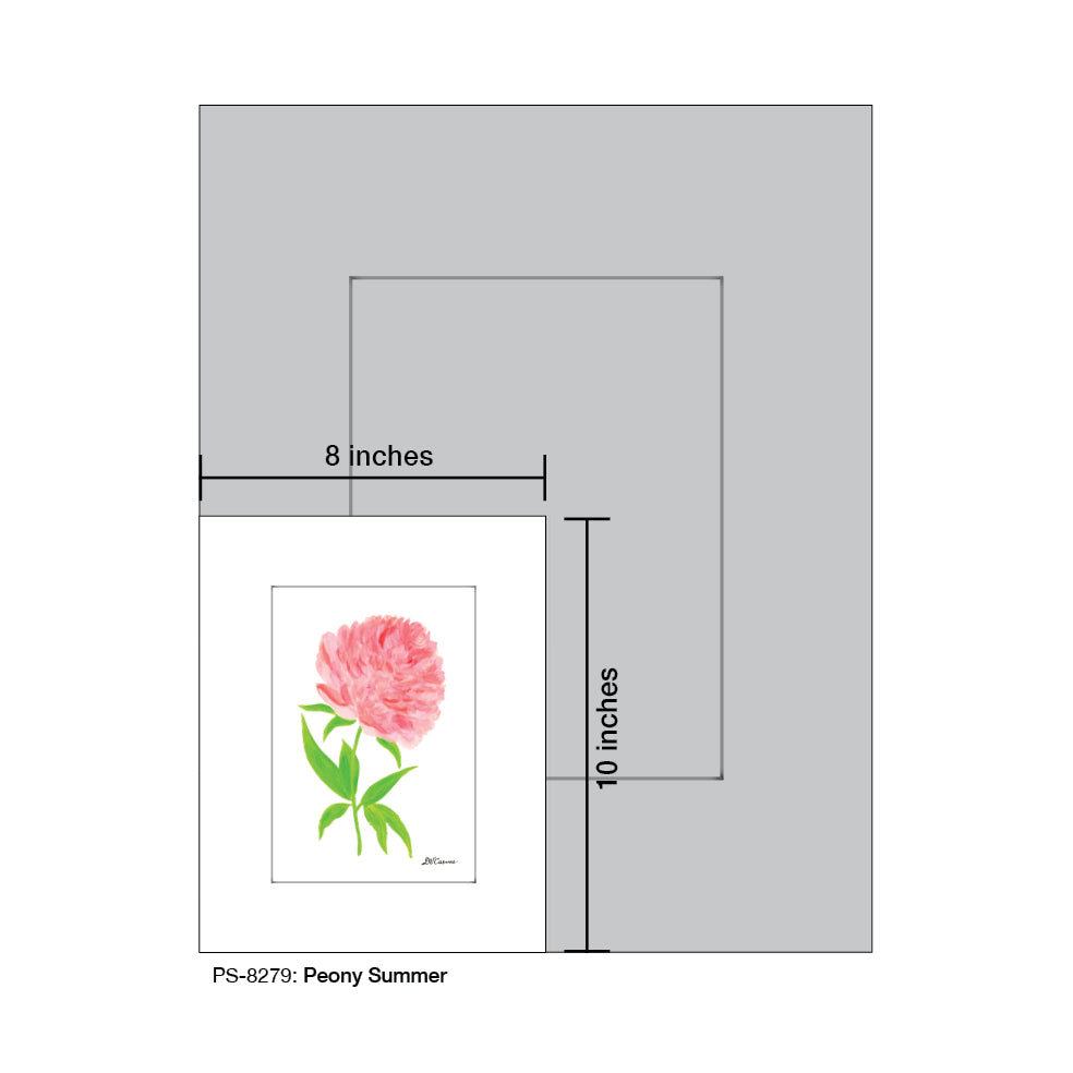 Peony Summer, Print (#8279A), Print Matted, www.printedcanvas.com