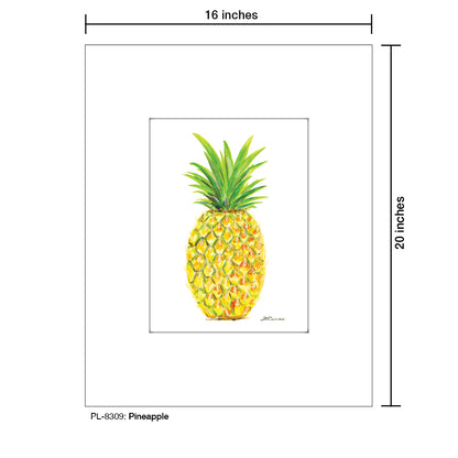 Pineapple, Print (#8309A), Printe Matted, www.printedcanvas.com