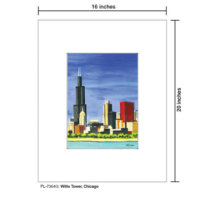 Willis Tower, Chicago, Print (#7364G) - Printed Canvas