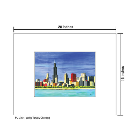 Willis Tower, Chicago, Print (#7364) - Printed Canvas