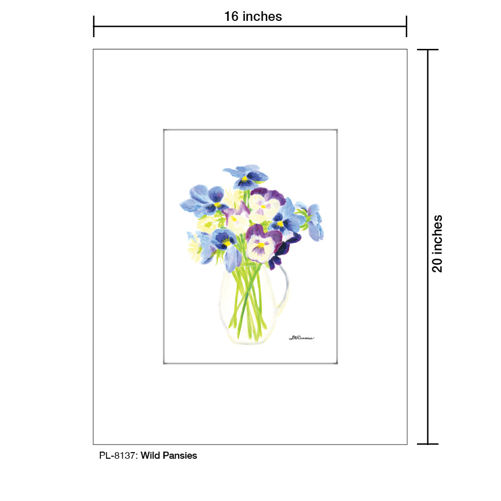 Wild Pansies, Print (#8137) - Printed Canvas