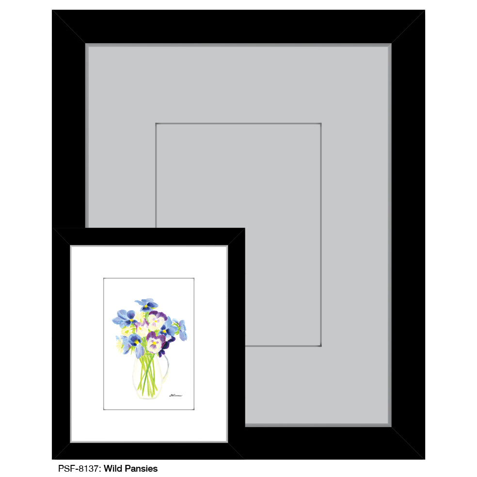Wild Pansies, Print (#8137) - Printed Canvas
